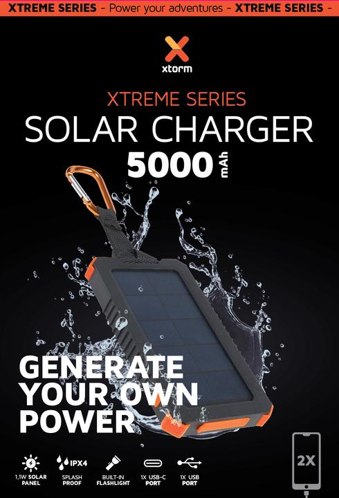 Actual product image Xtorm XR103 Solar Charger (5000 mAh, 1 W, 10 Wh)
