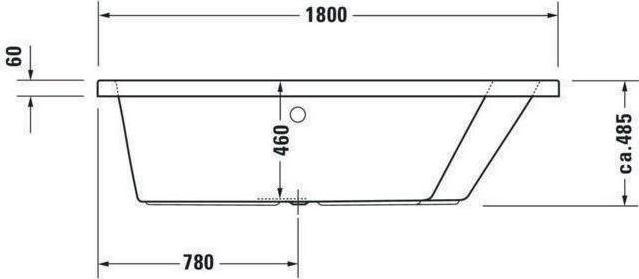 Produktbild Duravit Whirlwanne PAIOVA 315 l 1800x1400mm we 1 RS re Combi-Syst (2 Pers.)
