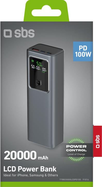 Actual product image SBS Powerbank (20000 mAh, 100 W, 74 Wh)