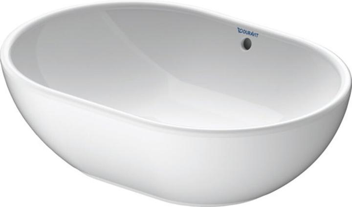 Immagine prodotto Duravit Lavabo da appoggio FOSTER w ÜL senza foro per rubinetto panca 495x350mm bianco WG (350 mm, 495 mm)