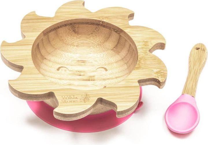 Actual product image Wild & Stone Baby Bamboo Bowl with Bamboo Silicone Spoon