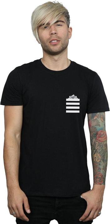 Actual product image Looney Tunes Mens Taz Stripes Faux Pocket T-Shirt (S)