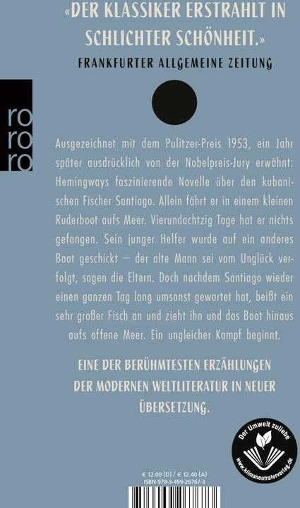 Immagine prodotto Der alte Mann und das Meer (Tedesco, Ernest Hemingway, 2014)