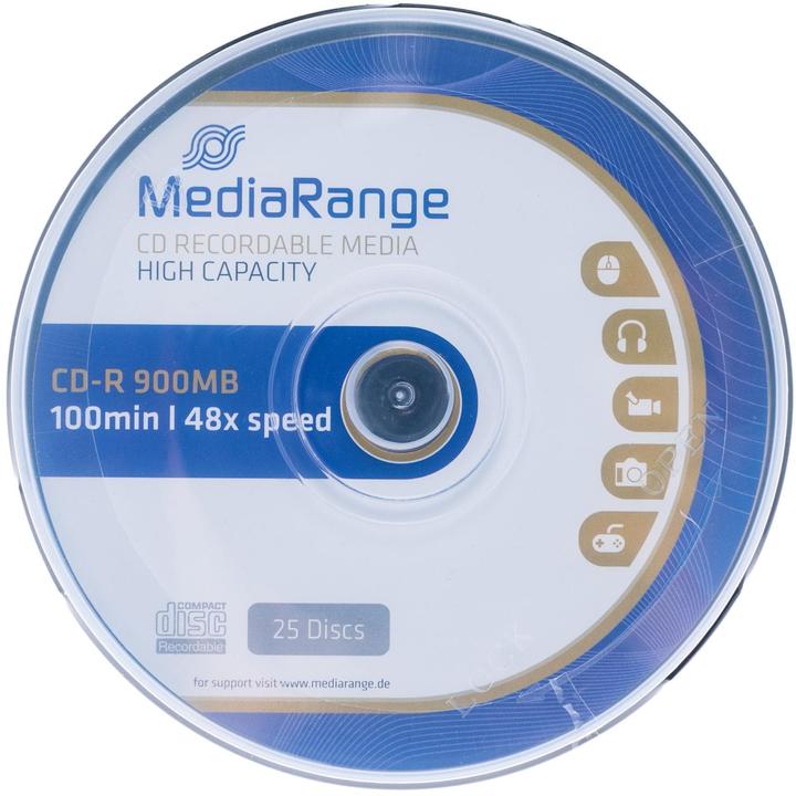 Produktbild MediaRange CD-R Medien 900 MB, Spindel (25 Stück), Medientyp (25 x)