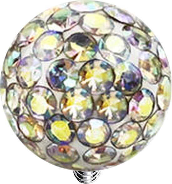 Produktbild Star Piercing Dermal Anchor Kristall Kugel multicolor Epoxy Schutzschicht (ohne Messing, Titan G23)