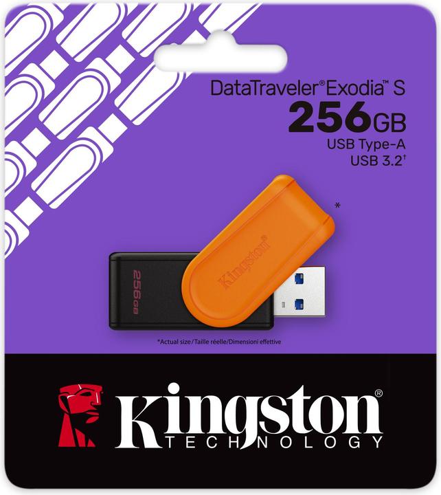 Produktbild Kingston USB-Stick 256GB DataTraveler Exodia S USB 3.2 retail (256 GB, USB 3.2)