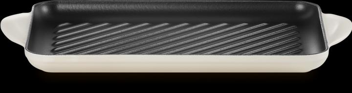 Produktbild Le Creuset Grillpfanne rechteckig Trad. 32cm Meringue (Grillpfanne, Gusseisen)