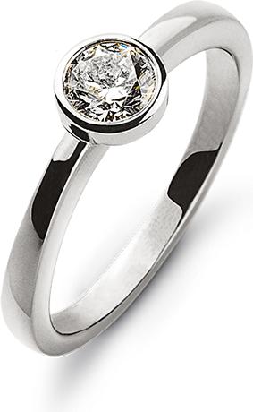 Immagine prodotto Natsumi Schmuck Anello con diamante in oro bianco 18K/750 0,20 ct H si (50, Oro 750/18 K)