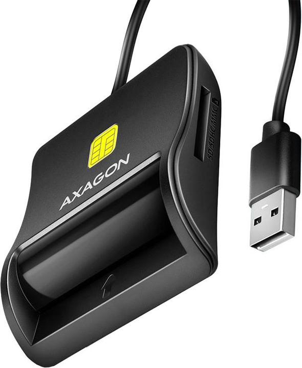 Actual product image Axagon CRE-SM3SD USB Smart Card & SD/microSD/SIM Card FlatReader (USB 2.0)