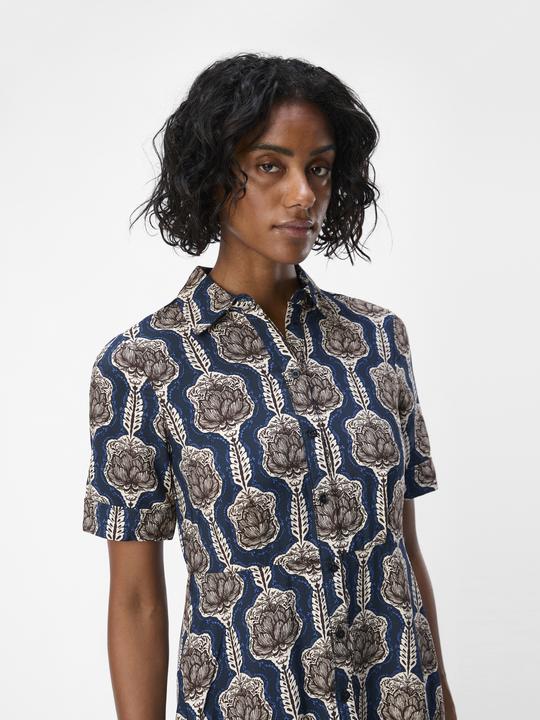 Actual product image Object Print blouse dress (34)