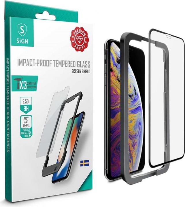 Image du produit SIGN iPhone 12 Pro Max Full Coverage Screen Protector Tempered + Applicator (Apple iPhone 12 Pro Max)