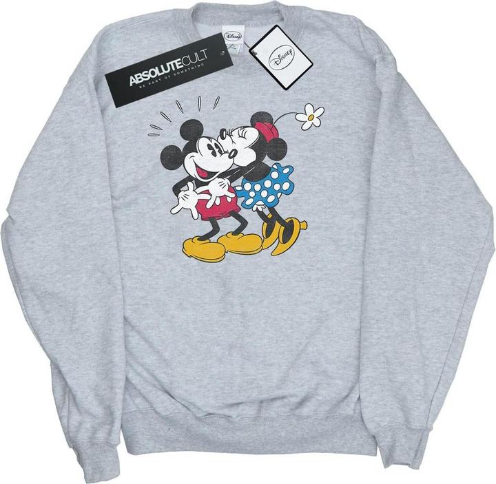 Disney Mickey Mouse Mickey And Minnie Kiss Sweatshirt