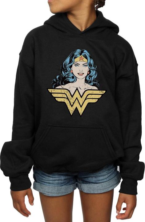 Immagine prodotto Wonder Woman Gaze Felpa con Cappuccio Ragazze (152, 158)