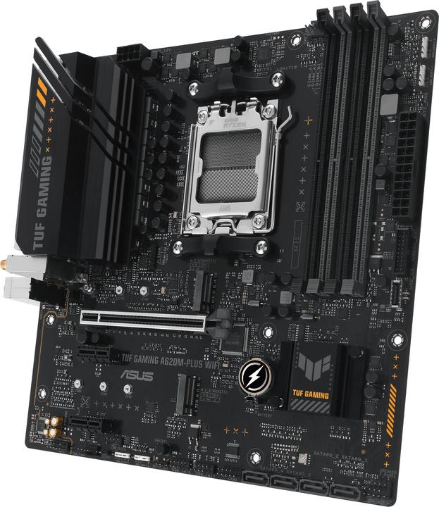 Actual product image ASUS TUF GAMING A620M-PLUS WIFI (AM5, AMD A620, mATX)