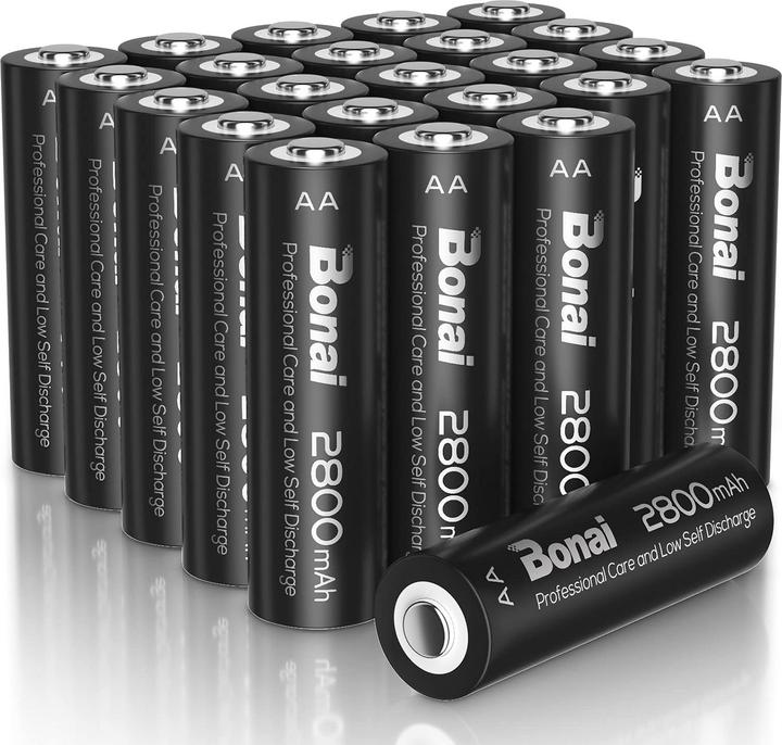 Bonai Piles rechargeables (24 pcs, AA, 2800 mAh)
