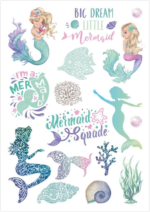 Immagine prodotto Papierdrachen Tatuaggi metallici - Sirene