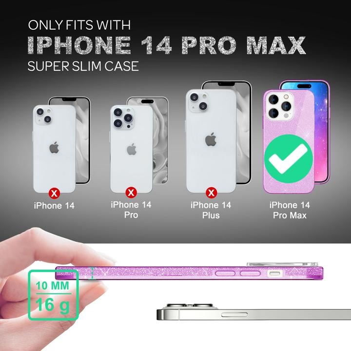 Produktbild Nalia Glitzer Hülle (Apple iPhone 14 Pro Max)