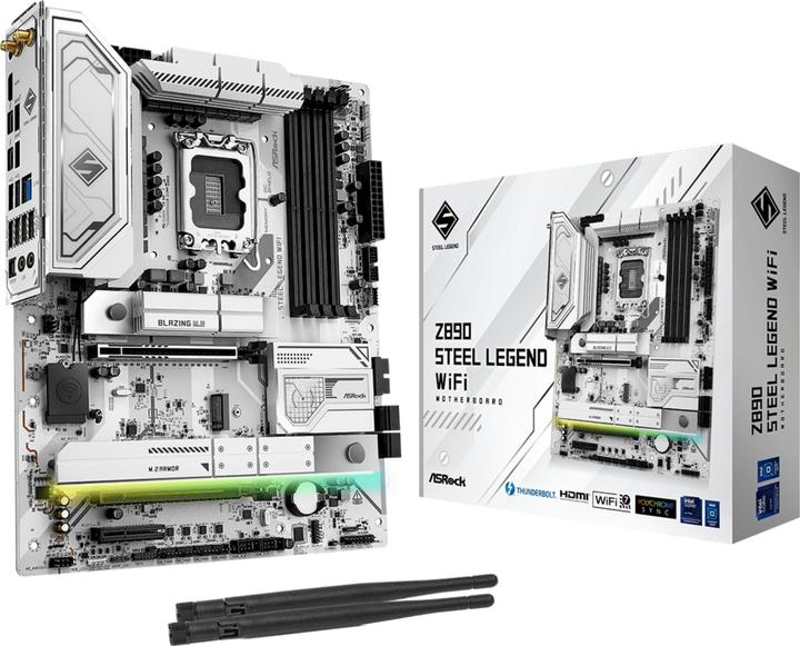 Actual product image AsRock Płyta główna Z890 Steel Legend WiFi (Socket S1, Intel Z890, ATX)