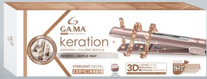 Productafbeelding GAMA GA.MA Starlight 3D Keration, Stijltang, Warm, 150 °C, 230 °C, Roze, Ophangring (Straightener)