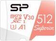 Actual product image Silicon Power memory card Superior Micro SDXC 512GB UHS-I A3 V30 (512 GB, microSDXC, U3, UHS-I)