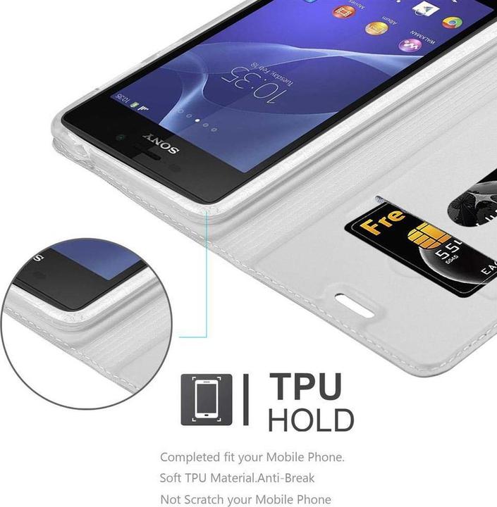 Actual product image Cadorabo Book Classy Style Cover (Sony Xperia M2, Sony Xperia M2 Aqua)