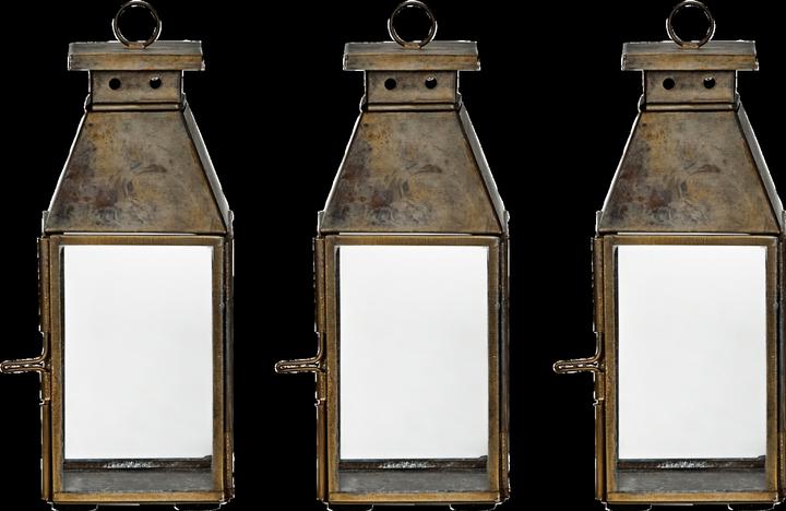 Actual product image House Doctor Lantern, HDTilka, antique brass finish (6.5 x 6.5 x 17.5 cm, 1 x)