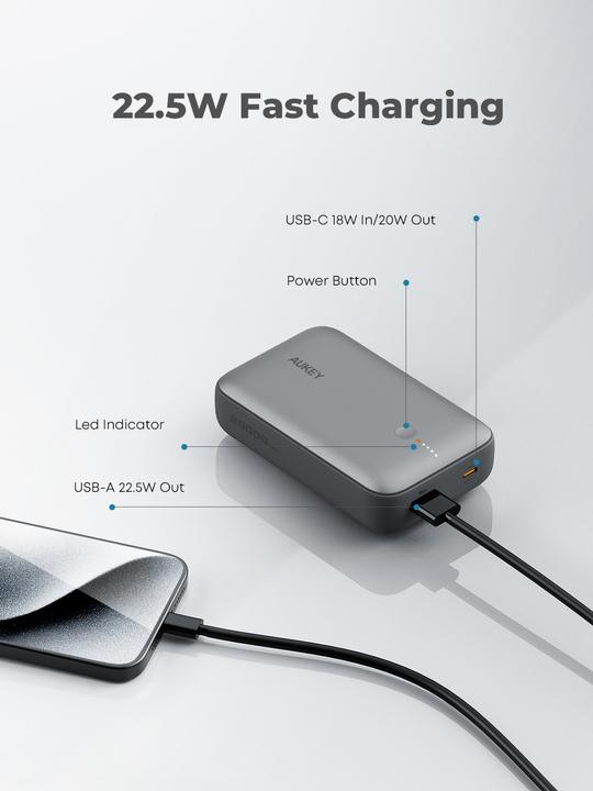 Actual product image Aukey Spark Mini (20000 mAh, 20 W, 77 Wh)