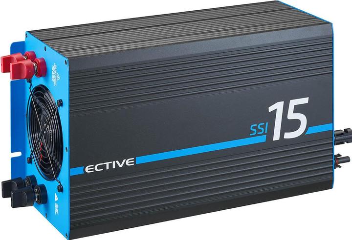 Image du produit Ective SSI 15 Sinus-Wechselrichter 1500W 12V mit Netzvorrang, Ladegerät & MPPT Laderegler (CH-Stecker)