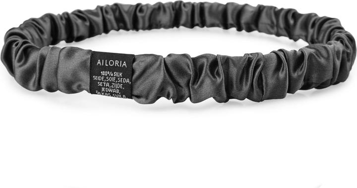 Actual product image Ailoria LUXE LOOP Silk Hair Band (anthracite) (Emblazonments)