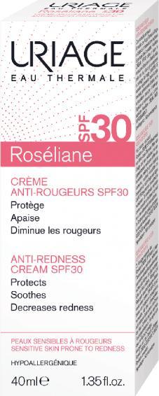Actual product image Uriage Roséliane Anti-Redness Cream (40 ml, Day cream, SPF 30)