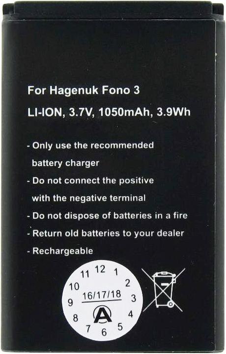 Actual product image hagenuk Fono 3 Battery, BP-MPB16, DR6-2009, DR11-2009