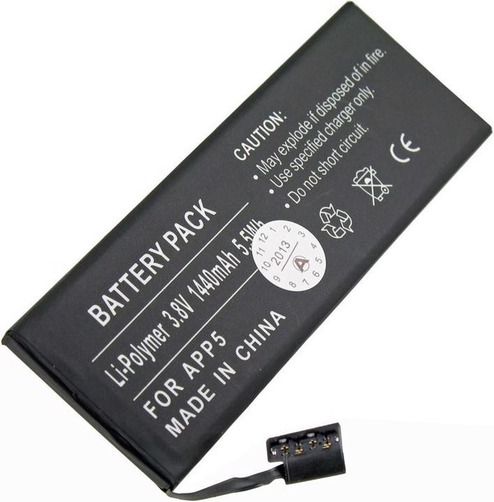 Actual product image AccuCell Apple iPhone 5 battery 616-0611, 616-0613, A1429
