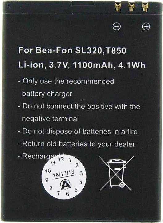 Actual product image AccuCell Akku Bea-Fon SL320 Akku T850, DRTEL-4D-01, Olympia Brio