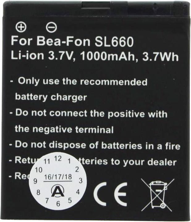 Produktbild AccuCell Akku Bea-Fon SL652A, SL652AF, SL660, SL670