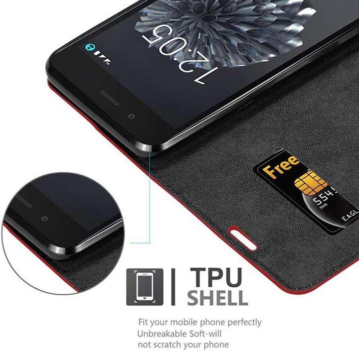 Productafbeelding Cadorabo Boek Onzichtbare Magneethoes (BQ Aquaris X5 Plus)