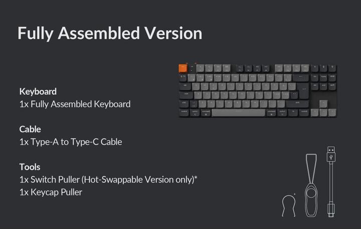 Image du produit Keychron K1 QMK V6 (CH, Sans fil, Filaire)