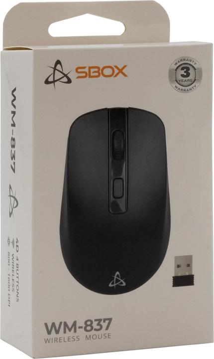 Actual product image Sbox WM-837 Black (Wireless)