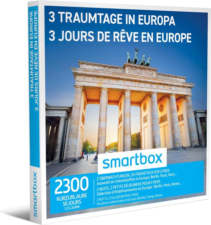Smartbox 3 Traumtage in Europa (2 Pers.)