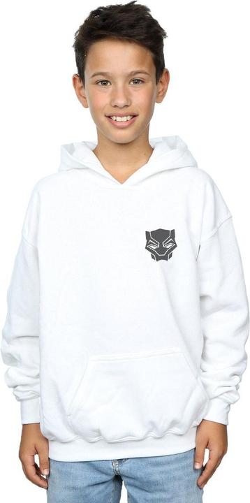 Image du produit Sweat à capuche imprimé sur la poitrine pour garçons Black Panther Black on Black (128)