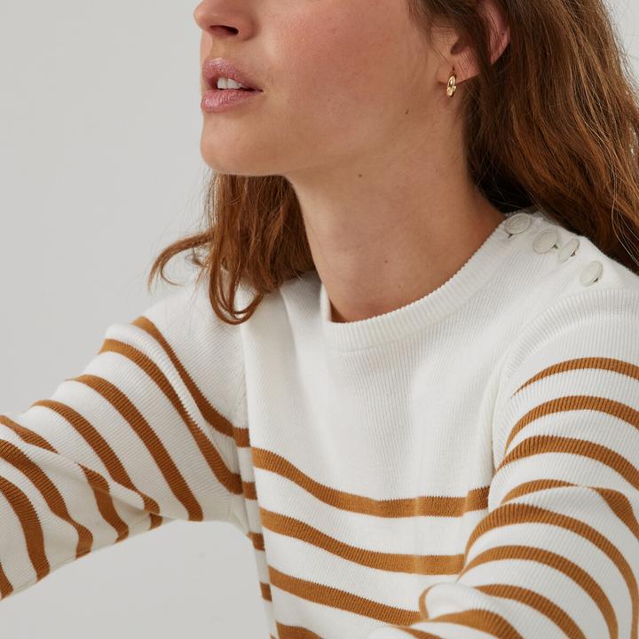 Produktbild La Redoute Collections Matrosenpullover aus Bio-Baumwolle (XXL)