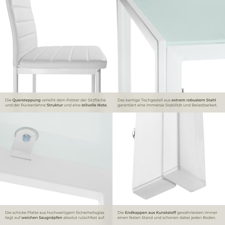 Image du produit tectake Essgruppe Berlin (120 x 70 x 75 cm)