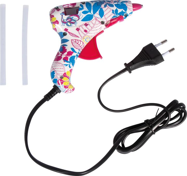 Image du produit Rayher Mini pistolet à colle "Flower Power", avec câble