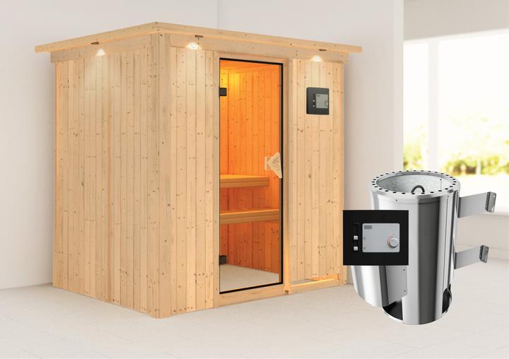 Produktbild Karibu Fanja mit Dachkranz (Plug & Play 3,6 KW externe Steuerung)