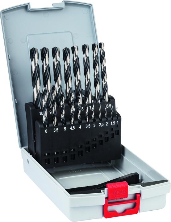 Bosch Professional Zubehör HSS-Spiralbohrer-Set PointTeQ, 19-tlg., ProBox, 1–10 mm (1 mm, 1.5 mm, 2 mm, 2.5 mm, 3 mm, 3.5 mm, 4 mm, 4.5 mm, 5 mm, 5.5 mm, 6 mm, 6.5 mm, 7 mm, 7.5 mm, 8 mm, 8.5 mm, 9 mm, 9.5 mm, 10 mm)