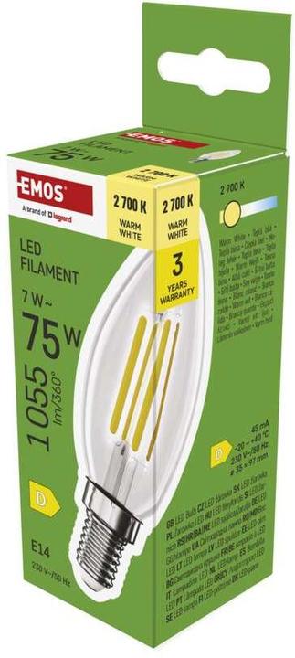 Image du produit Emos Lampe à LED (E14, 7 W, 1055 lm, 1 x, D)
