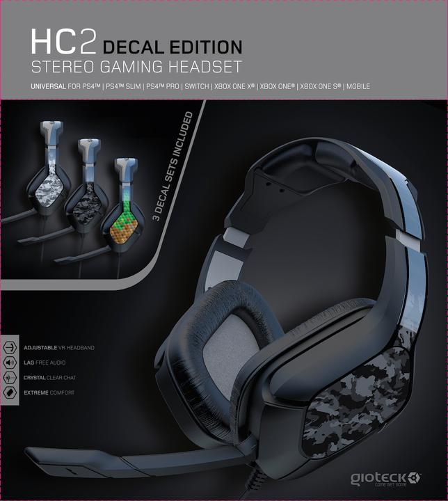 Immagine prodotto Gioteck Auricolare HC2 cableg.PS4, Xbox One, Nint.Swi., PC, 3.5mm B (Cablato)