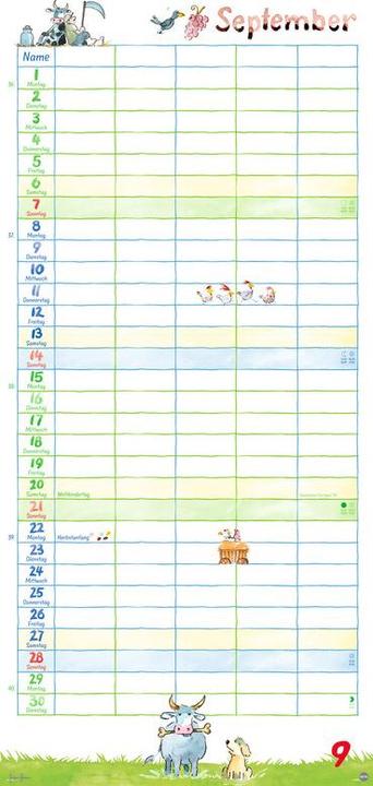 Produktbild Heye Familienplaner (21 x 45 cm, Harter Einband, Deutsch)