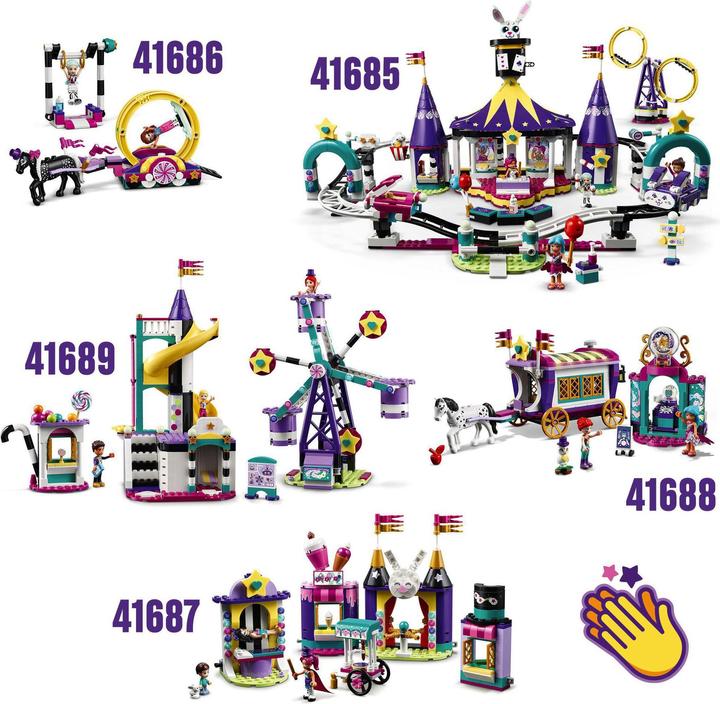 Immagine prodotto LEGO La Ruota panoramica e lo scivolo magici (41689, LEGO Friends)
