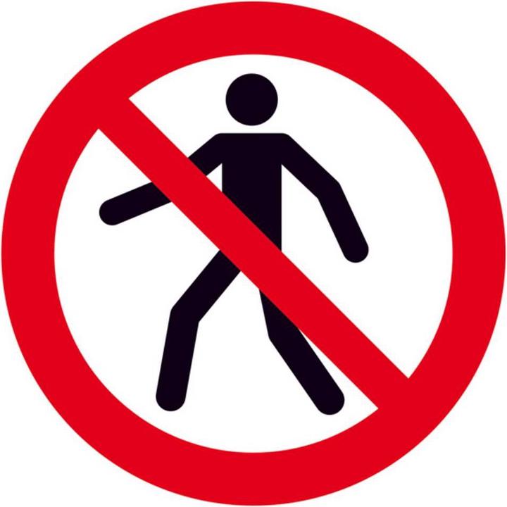 Image du produit SafetyMarking Panneau d'interdiction Interdit aux piétons