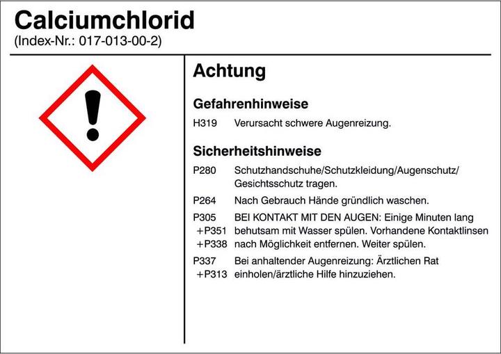 Produktbild SafetyMarking Gefahrstoffetiketten G006 Calciumchlorid 10. (Gehörschutz Etui)